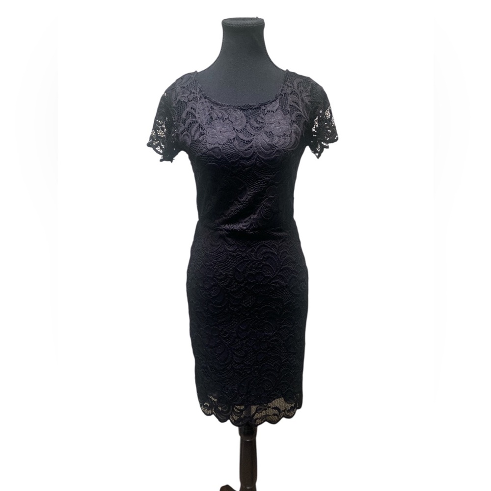 Ambiance Black Lace Mini Dress GUC M